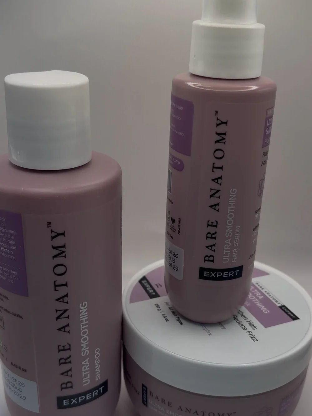 Bare Anatomy Champú ultra suavizante + máscara para el cabello + kit de suero |
